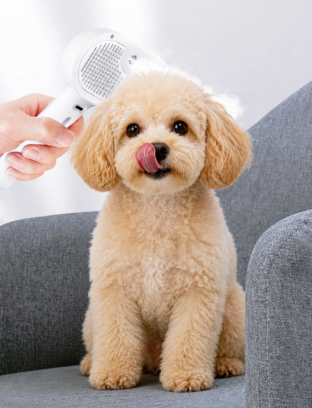 MimoSteam™ – Cepillo de Vapor 3 en 1 para Perros y Gatos